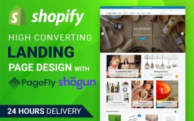 I will do shopify landing page or shopify product page with pagefly